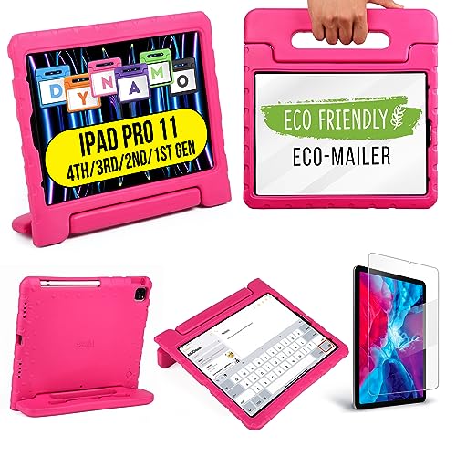 Official Cooper Dynamo for iPad Pro 11 inch Case for Kids 4th3rd2nd1st Generation 2022202120202018 | Rugged Foam, Magic Handle, Stand, with Pencil Holder, Eco-Mailer
