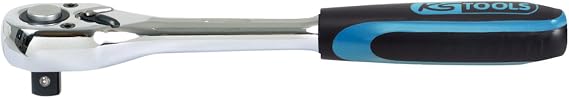 KS TOOLS Hand Tool 4042146073940 1/2" Chromeplus Reversible Ratchet, 72 Teeth, PLACTIC Handle, Clear