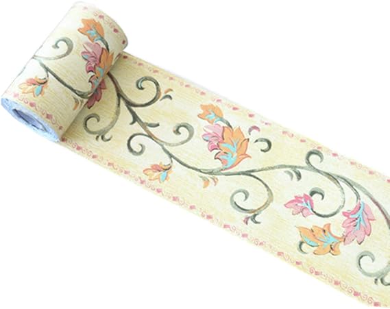 REDODECO Leaf Vine Wallpaper Border Roll Self-Adhesive Wall Borders Home Kitchen Bathroom Bedroom Decoration 4inch by 32.8ft