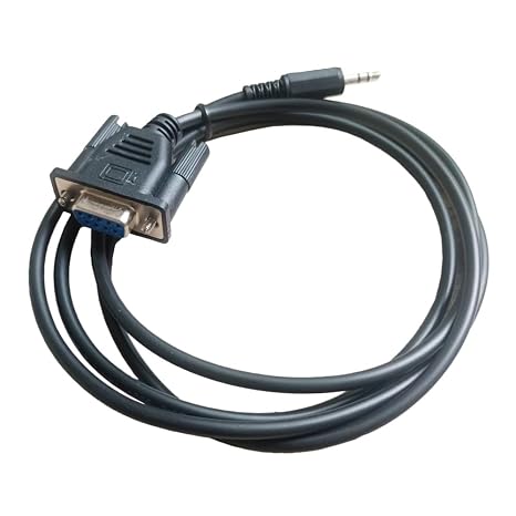 ezonpinzv DB9 to 3.5mm Serial Cable for Serial Device Configuration, RS232 DB9 Female to 3.5mm Cable Used for Calibrating Projectors, Digital Signage, TVs via Audio Jack