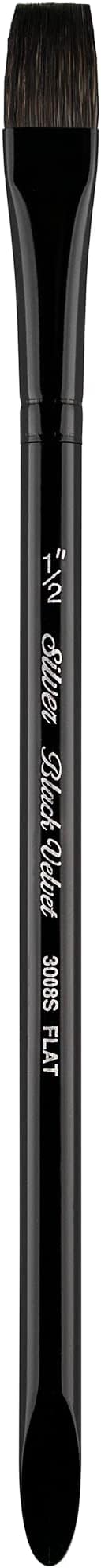 Silver Brush Limited Black Velvet Square Wash Brush, Size 1/2 in