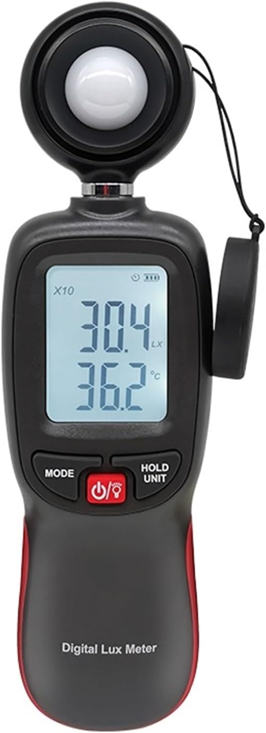 Digital Light Meter Lumeter Illuminance Meter Measurer with Range Up to 200,000 Lux Luxmeter Light-Intensity Indicator Meter