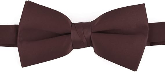 boxed-gifts Solid Banded Bow Ties for Men with Adjustable Strap