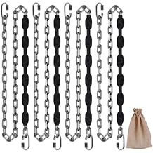 4 Stainless Steel Chains (Black 84") Swing Chains, Heavy Duty Swing Hardware,4 Quick Connection Buckles, Indoor and Outdoor Playground Swings Hammocks Sandbags, 1000 lb Capacity