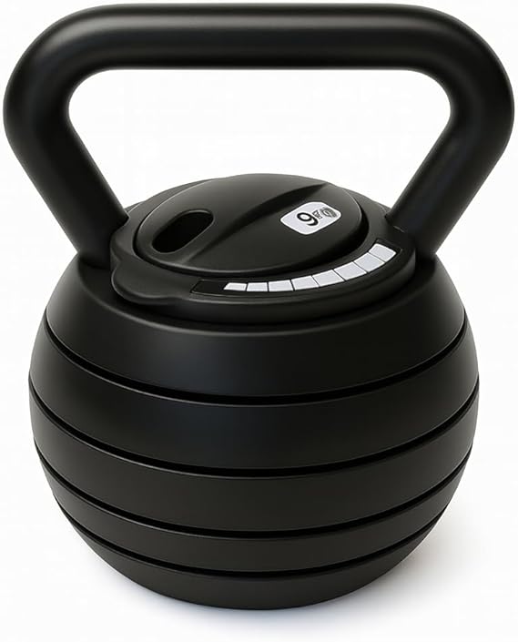 Adjustable Kettlebell Weight Set 9kg & 18kg – Home Gym Fitness Equipment for Full Body Workout, Strength & Muscle Training – Space-Saving Adjustable Kettle Bell for Exercise & Body Toning