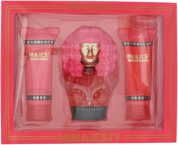 Nicki Minaj Minajesty Women Gift Set, Includes: 3.4 Oz EDP, Lotion and Gel