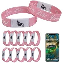 10Pack Daily Bible Verse Bracelets, Jesus bracelets WWJD Scripture Wristband, Wearable Christian Bracelets, Inspirational Bible Verse Gifts for Men Women Girls