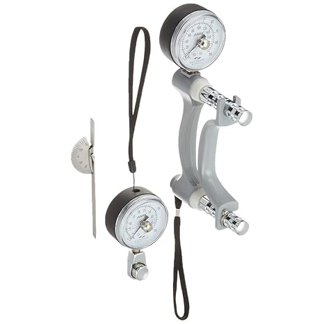 Jamar Hydraulic Hand Evaluation Kit, Includes Hydraulic Hand Dynamometer, Pinch Gauge, Finger Goniometer, Inexpensive Devices to Measure PSI, Max Force Indicator to Measure Hand & Grip Strength