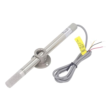 Temperature Humidity Sensor Probe, 420mA Output IP68 1530V DC Temp Sensor Probe Digital Temperature Transmitter Extension Cable Probe