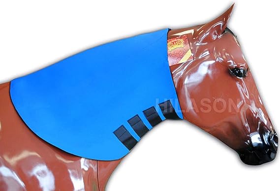 HILASON Large Blue Heavy Duty Horse Neoprene Neck Sweat Wrap Grooming Tack