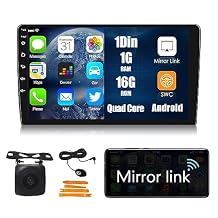 KUNFINE Universal Android Autoradio FM Radio Car Navigation Stereo Pad Multimedia Player GPS 10 IPS Touch Screen Display BT WiFi 1 Din Headunit Tablet Quad Core 1G16G