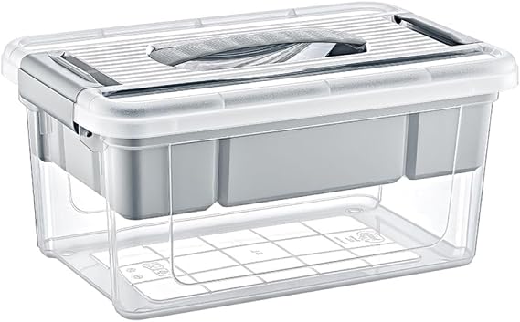 Orret Home Bölmeli ve Katlı Plastik Organizer Makyaj Düzenleyici – Kilitli Takım Sandığı Organizer Kutu, Taşıma Kulplu Çok Amaçlı Düzenleyici, Katlı Saklama Kutusu (ASORTİ RENK) (9 Litre)