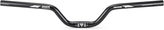 GEWAGE 25.4mm Bicycle Handlebar – 620mm Riser Handlebar Made of 6061Aluminium Alloy, 30/50/70/90/120mm Rise, 12°Backsweep, MTB Handlebar for Mountain, Dirt & Hybrid Bikes (Matte Black​, 70mm Rise)