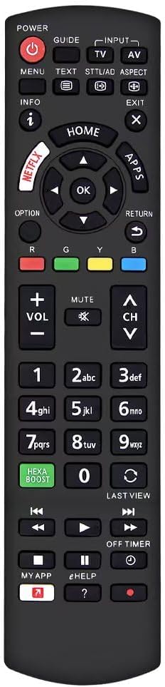 Universal Remote Control for Panasonic TV Remote Control Works for All Panasonic Plasma Viera HDTV 3D LCD LED TV