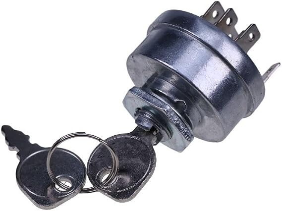 Aftermarket Ignition Switch With 2 Keys 111215 103991 Fit Intended For 308-8 416-8 257-H LT-832 LT-1100 Wheel A-81 A-90 B-85 B-115 B-165 C-120 C-160 E-81 208-3 211-3 Tractor