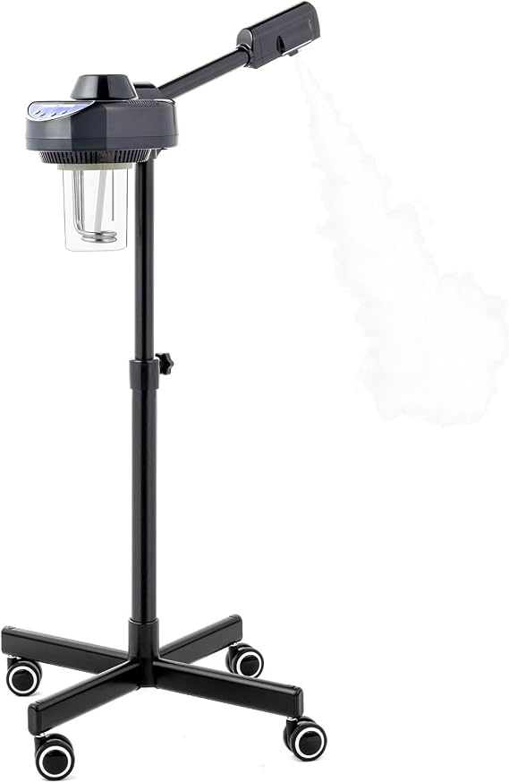 Professional Facial Steamer with Hot Mist and Ozone Function, Face Steamer for Facial Deep Cleaning for Home and Salon Spa Use, 360 Rotatable Nozzle & Adjustable Height
