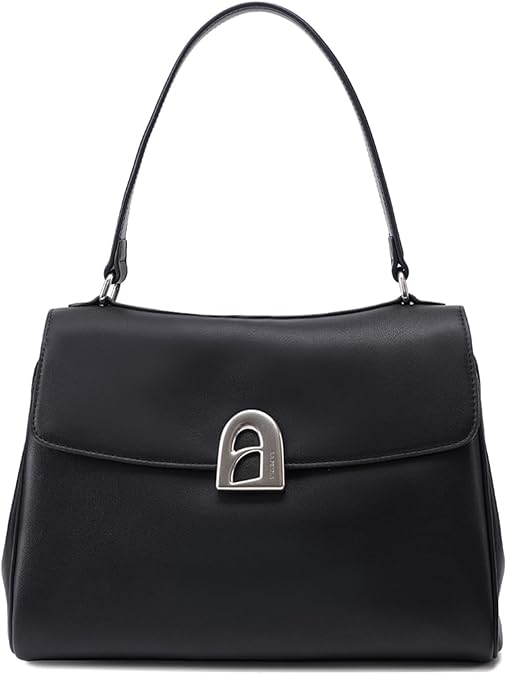 LA FESTIN Small Handbag for Women Genuine Leather Elegant Shoulder Bag Work | Split Leather, Structured Flap Satchel, Detachable Adjustable Strap, Two Compartments, Daily Use