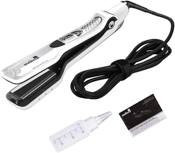 Professional Steam Hair Straightener, Electric Fast Steam Hair Brush Ceramic Flat Iron, with Upgrade Anti-Static Infrared Technology and Digital Controls Suitable for All Hair Types