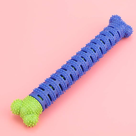 Dog Toothbrush Stick Silicone Molar Teeth Cleaning Chew Toy Brushing Bone for Pets