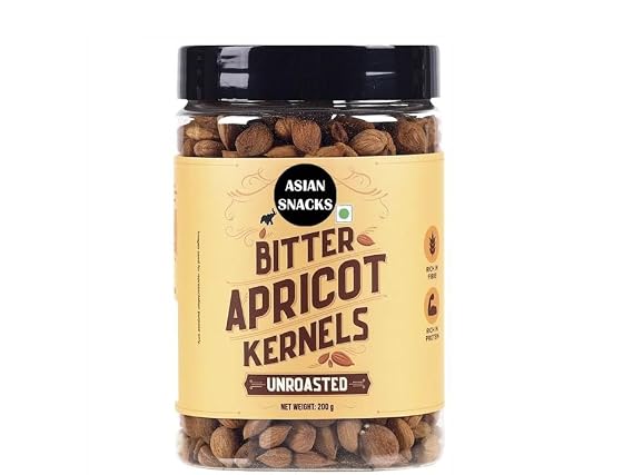 Asian Snacks Bitter Apricot Kernels Organic Raw Seed 100% USDA Organic Certified 200g / 7.05 oz | Bitter Apricot Kernels Seed Nut |