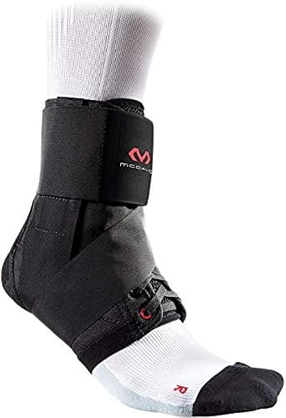 McDavid 195 Ultralight Ankle Brace with Figure-8 Strap, Black, Medium