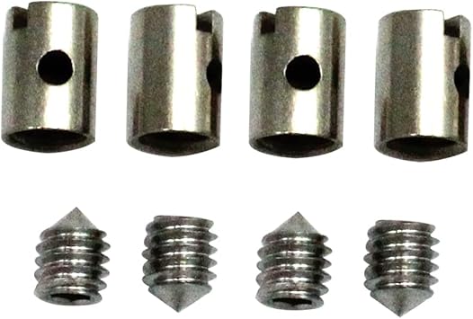 Cocoarm 4 Sets Solderless Cable Nipples, 5mm Universal Throttle Cable Kit for Motorcycle Scooter Quad Mower