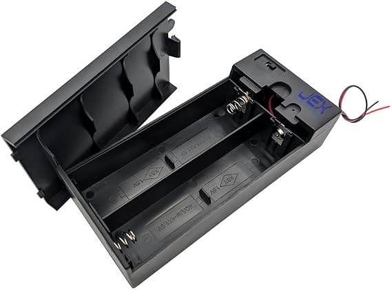 Four/4X/Quad D DIY Battery Holder Case Box 6V with Power Switch & Bare Wire Ends