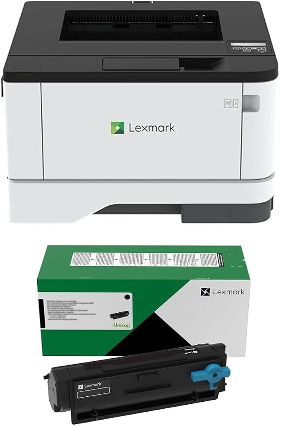 Lexmark MS331dn Black and White Laser Printer, Printer + Toner Set