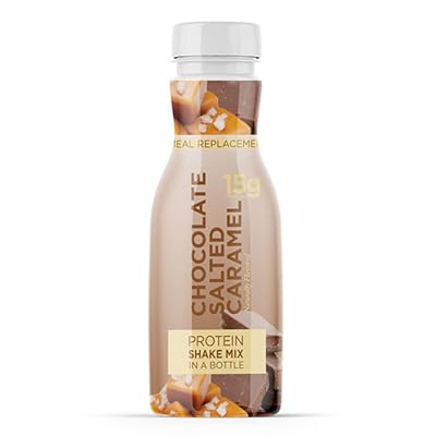 Nutmeg State Nutrition - 6 Bottle Pack Diet Protein To Go High Protein Shake Mix, 15g Protein, Low Calorie, Low Fat, Low Sugar, Ideal Protein Compatible, 6 Bottle Servings Chocolate Salted Caramel