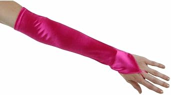 Greatlookz Soft Serenade Elbow Length Fingerless Gloves, Hot Pink