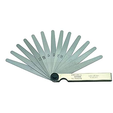 Stahlwille 74240001 Precision Feeler Gauge, Tapered Blades are Nickel-Plated, Accurate Measurement for Gap Width, Suitable for Mechanics, Range Bet. 0.05 mm - 1 mm, 13 PCS