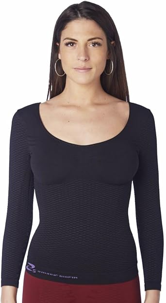 Shaping Thermal Slimming Long Sleeves Woman Vest Anti Cellulite in Emana bioFIR Yarn