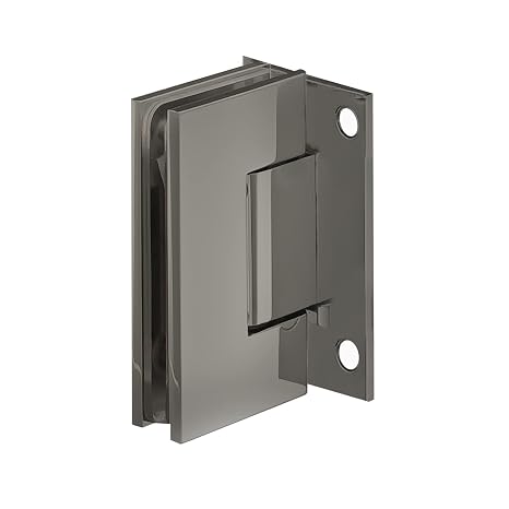 Shower Door Hinges Heavy Duty Short Back Plate with Brushed Nickel Finish by Fab Glass and Mirror