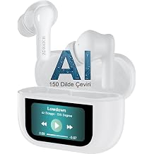E0325 Pro AI Canlı Çeviri Kulaklık, ANC/ENC 4 Mikrofon 470 Mah LCD Dokunmatik Ekran (beyaz)