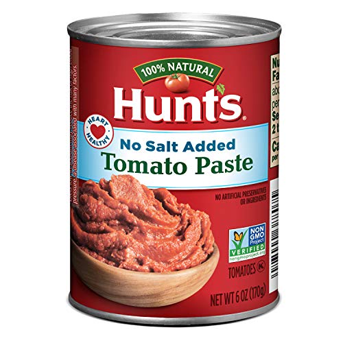 Hunts No Salt Added Tomato Paste, Perfect for Chili & Soups, 6 oz. Can