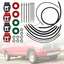 790 Battery Cable Wire Kit Compatible with Dodge Ram Truck Gen 3 2003-2007 5.9L 24 valve Cummins Diesel Engine 2/0 Wire with 90 Degree Bend Atstarter