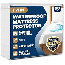 Everlasting Comfort Premium Full Size Mattress Protector - Waterproof &amp; Hypoallergenic, Noiseless Design, Washable Cover, 18 Deep Pocket, Bed Bug &amp; Dust Mite Proof Cover for Sleep Hygiene