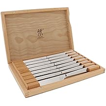 ZWILLING Contemporary 8pc Steak Knife Set, Oval handle Stainless Steel 12" x 10" case