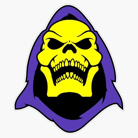 Skeletor Retro Window Bumper Sticker Decal 5"