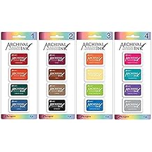 Ranger - Archival Mini Ink Pads Kits 1-4, Bundle of Kit 1, 2, 3, and 4