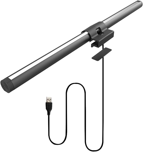 Monitor Light Bar - 45x7x6cm Adjustable Screen Lamp, LED Desk Lighting, Anti-Glare Computer Monitor Light | 3 Color Dimmable Eye Care Lamp for Office, Dorm, College, Workbench, Cubicle | デスクモニターライト 在宅勤務 テレワーク デスク パソコン 寮 大学 作業台 キュービクル 勉強 書斎 アイケア