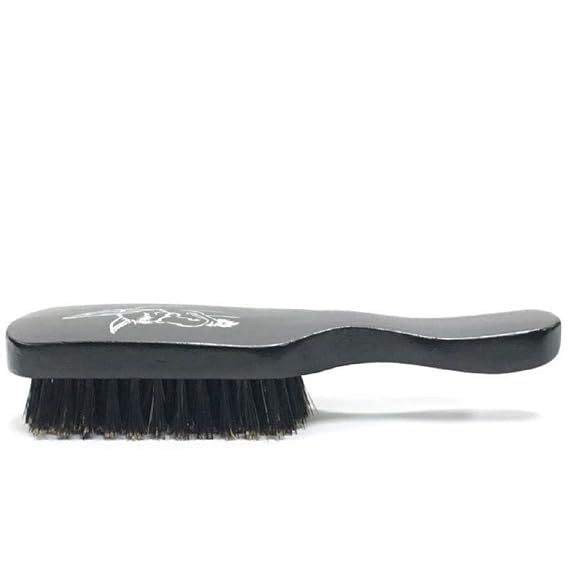 Badass Beard Care 100% Boars Hair Hardwood Frame Black Series Beard Brush For Men with Handle