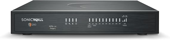 SonicWall TZ280 Next-Gen Firewall Appliance Hardware Only | 03-SSC-1824 | 8x1GbE + 2x1G SFP; 2.5 Gbps firewall, 1 Gbps threat prevention; SonicOS 8; small business & branch NGFW