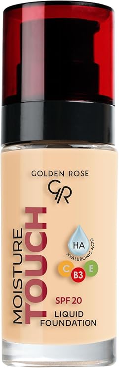 Golden Rose Moisture Touch Foundation No: 104 - Hyaluronik Asitli Nemlendirici Fondöten SPF 20-30 ml