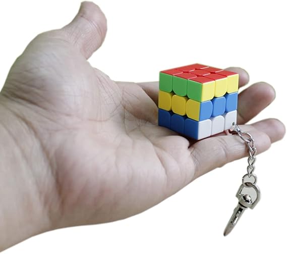 FunnyGoo MoYu Cubing Classroom Meilong Keychain 3x3x3 Cube 3x3 Mini 30mm Magic Puzzle Toys Cubes Stickerless with Keychain