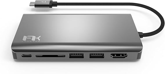 USB-C Hub ve Çoklayıcı | HDMI ve Power Delivery Şarj Geçiş Destekli | MacBook ve USB-C Laptoplar için Kompakt Hub Gri