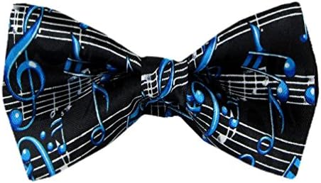 BUYYOURTIES PBTN-186 - Musical Notes Pre-Tied Bow Tie