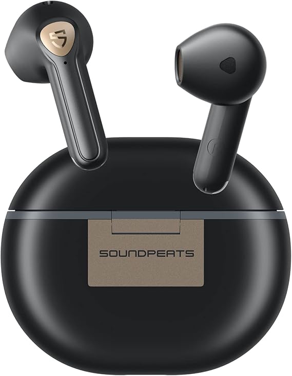 SoundPEATS Upgraded True Wireless Earbuds, Hi-Res Audio Wireless Ear Buds Bluetooth 5.3 Headphones with Built in 4 Mic in-Ear Stereo Earphones, 14.2mm Driver, Total 20Hrs, In-Ear Detection, IPX4 Rated