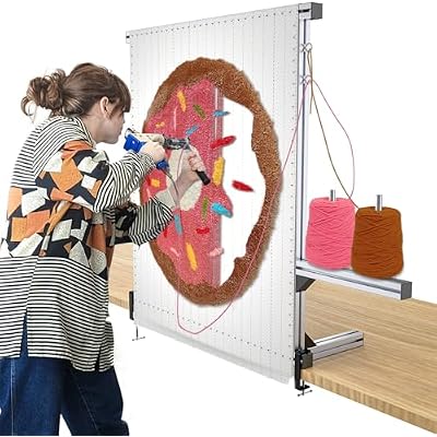 NODOCA Tufting Frame 35.5 Rug Tufting Frame Tufting Kit, Aluminum Metal Tufting Frame for Rug Making, Primary Tufting Cloth Stand Tufting Fabric Rug Tufting Kit Rug Frame for Tufting Supplies Carpet