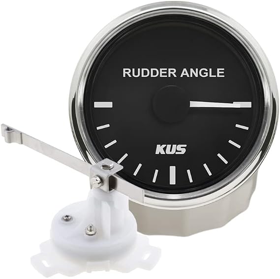 KUS Waterproof Rudder Angle Indicator Gauge with Rudder Sensor 52mm (2") 12V/24V